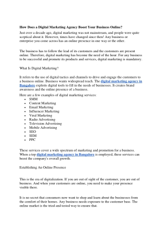 How Does a Digital Marketing Agency Boost Your Business Online