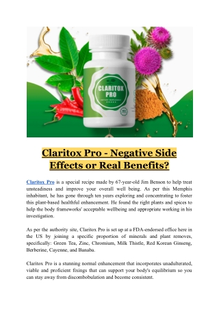Claritox Pro- Dizziness Niche