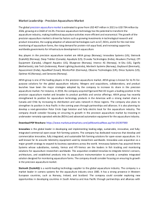 Precision Aquaculture Market