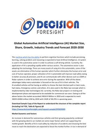 Global Automotive Artificial Intelligence (AI) Market.docx