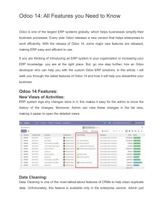 Odoo 14_ All Features you Need to Know