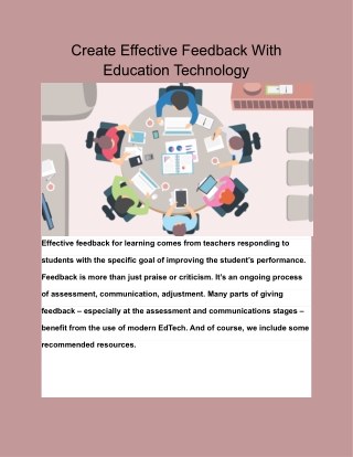 Create Effective Feedback With Education Technology