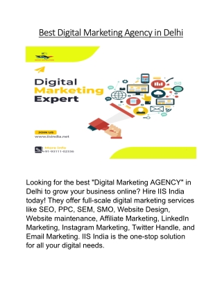 Best Digital Marketing Agency in Delhi