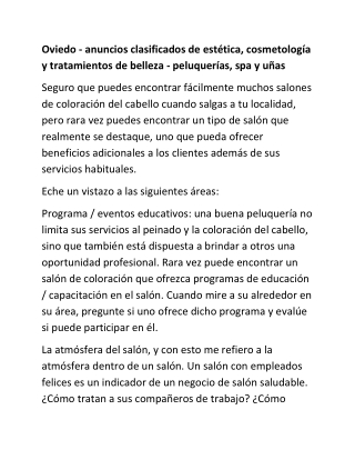 Oviedo - anuncios clasificados de estética, cosmetología y tratamientos de belleza - peluquerías, spa y uñas-converted