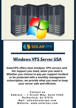 Windows VPS Server USA