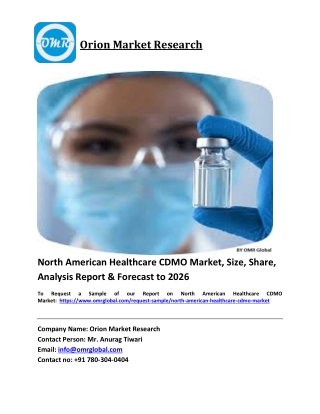North American Healthcare CDMO Market Trends, Size, Competitive Analysis and For