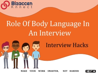 Role of Body Language In An Interview - Interview Hacks