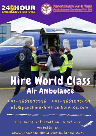 Get Modern ICU Facility Air Ambulance Services in Gaya by Panchmukhi with  Medical Features