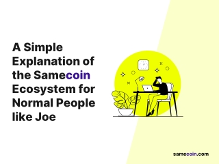 How is Samecoin ecosystem constructed How does it all work together for Joe