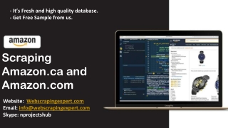 Scraping Amazon.ca and Amazon.com
