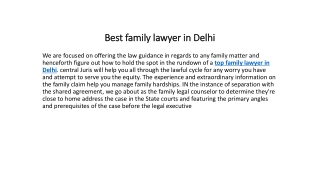 Best family lawyer in Delhi