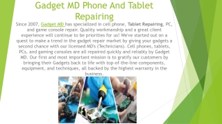 Gadget MD Phone And Tablet Repair