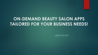 Salon marketplace application