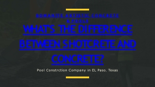 What's The Difference Between Shotcrete and Concrete