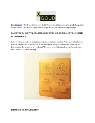 Goud inkoop