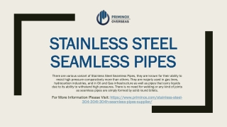 Stainless Steel Seamless Pipes
