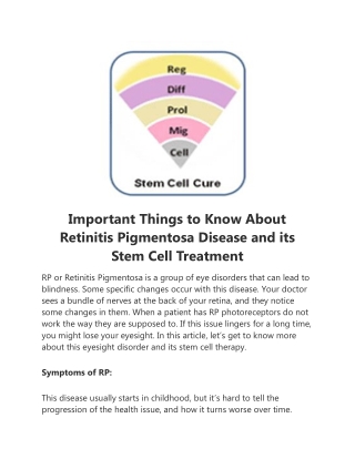 Important Things to Know About Retinitis Pigmentosa Disease