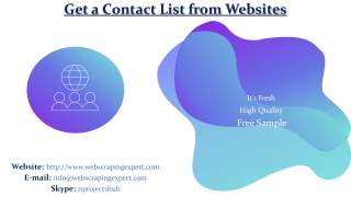 Get a Contact List from Websites