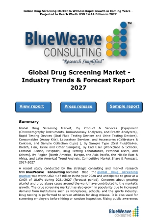 Global Drug Screening Market