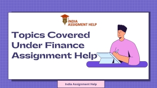Topics Covered Under Finance Assignment Help