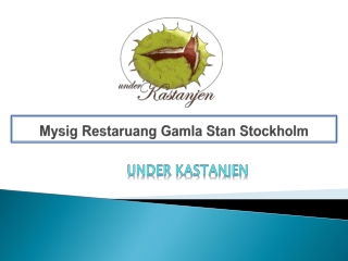 Mysig Restaruang Gamla Stan Stockholm