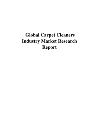 Global_Carpet_Cleaners_Markets-Futuristic_Reports