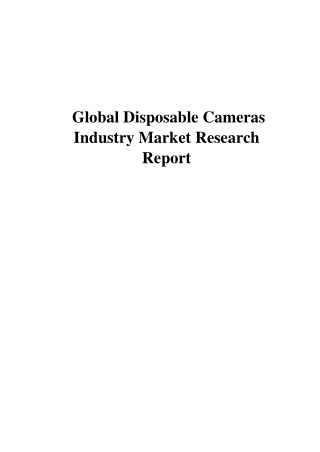 Global_Disposable_Cameras_Markets-Futuristic_Reports