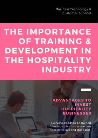 The Importance of Training & Development in Hospitality Industry