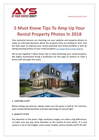 5 Must Know Tips To Amp Up Your Rental Property Photos In 2018