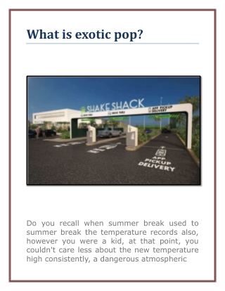 What is exotic pop