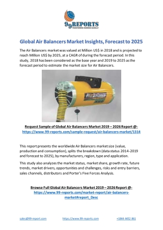 Global Air Balancers Market Insights, Forecast to 2025