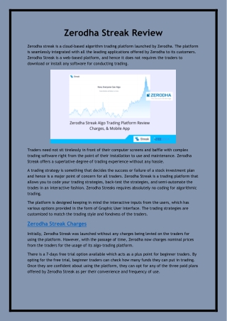 Zerodha Streak Review