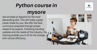 Python Training in Mysore, Request Demo Class