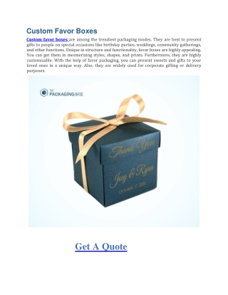 Custom Favor Boxes-Custom Gable Boxes