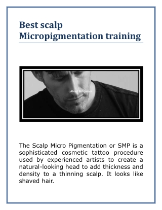 Best scalp micropigmentation training