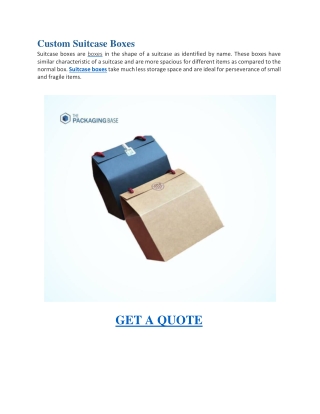 Custom Suitcase Boxes-Shopping Bags