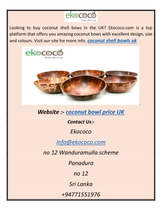 coconut bowl price UKtfgvj