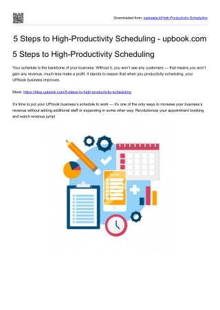5 Steps to High-Productivity Scheduling