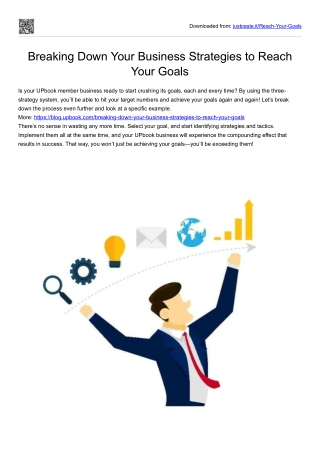 Breaking Down Your Business Strategies to Reach Your Goals
