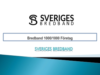 Bredband 1000/1000 Företag