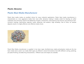 Plastic Abrasive-converted