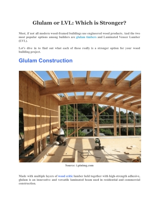Glulam or LVL Which is Stronger