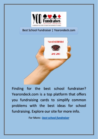 Best School Fundraiser | Yearondeck.com