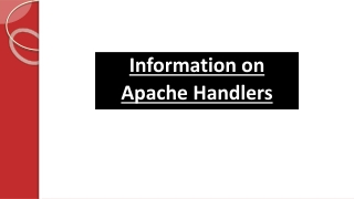 Information on Apache Handlers