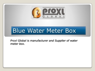 Are you looking for Blue Water Meter Box?