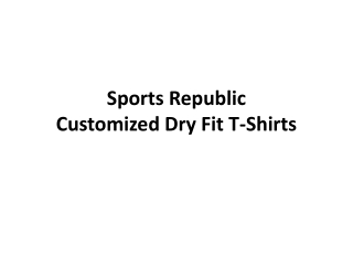 Sports Republic Customized Dry Fit T-Shirts