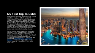 My First Trip To Dubai