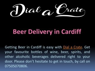 Beer Delivery in Cardiff