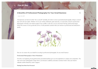 6 Benefits of Professional Photography For Your Small Business