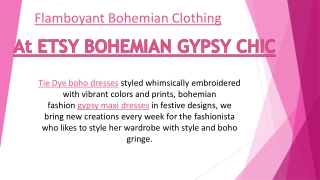Flamboyant Bohemian Clothing